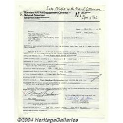 Paul Reubens aka Pee-Wee Herman - Signed Contract (1983).