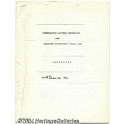 Alfred Hitchcock - Signed Document (1959).