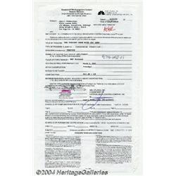 Lauren Holly - Signed Contract (2001).