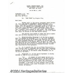 Stephen King - Signed Agreement (1983).