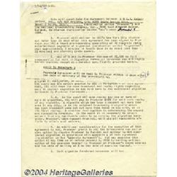 Ernie Kovacs Signed Contract.