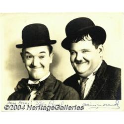 Laurel and Hardy Vintage Signed 8 x 10.