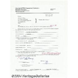 William H. Macy - Signed Contract (2001).