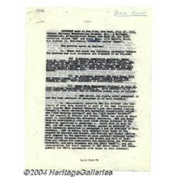 Gummo Marx Contract, also signed in full by Groucho.