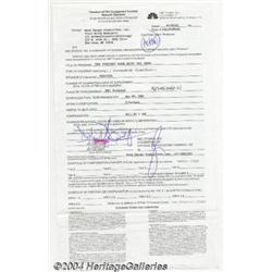 Dylan McDermott - Signed Contract (2001).