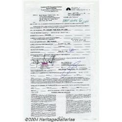 Dylan McDermott - Signed Contract (2000).