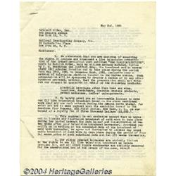 P.G. Wodehouse - Signed Document (1951).