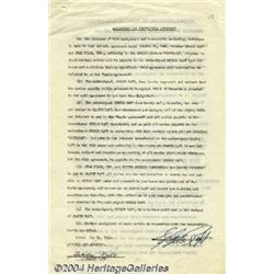 George Raft: Two Signed Contracts.