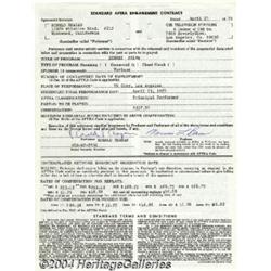 Ronald Reagan - Signed Agreement (1975).