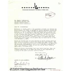 Gene Roddenberry - Signed Agreement (1961).