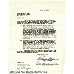 Rodgers and Hammerstein Signed Contract.