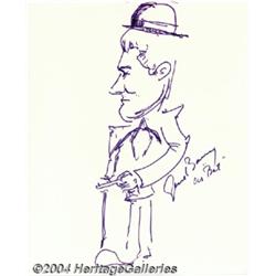 Group Lot of Signed Celebrity Sketches.