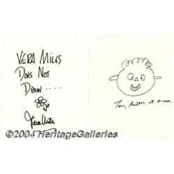 Group Lot of Signed Celebrity Sketches