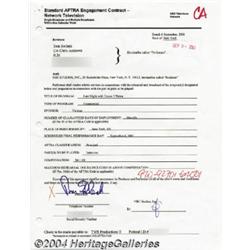 Tom Selleck - Signed Contract (2001).