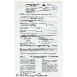 Molly Shannon - Signed Contract (1997).