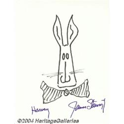 Jimmy Stewart Autograph and Drawing.