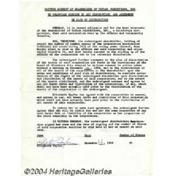 Elizabeth Taylor - Signed Document (1968).