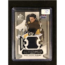 2015 ALL-STAR SKILLS FABRICS MARC-ANDRE FLEURY HOCKEY CARD