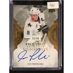 EXQUISITE COLLECTION SIGNATURES JOE PAVELSKI HOCKEY CARD