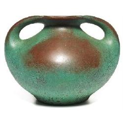 Clewell vase, copper-clad pottery