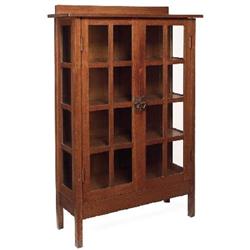 Gustav Stickley china cabinet, two door 