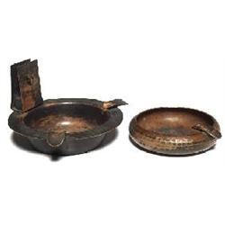 Old Mission Kopperkraft ashtray, applied holders