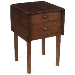 Gustav Stickley sewing table, #630, drop leaf 