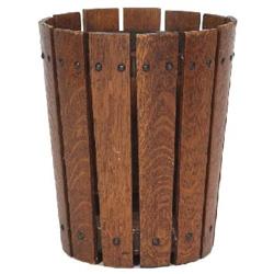 Gustav Stickley wastebasket, #94, slatted tapered 