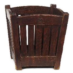 Roycroft wastebasket, #023, tapered form 