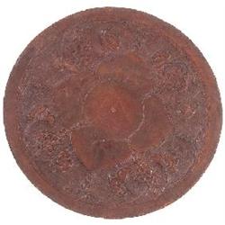 Roycroft leather mat, circular form 