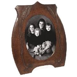 Arts & Crafts frame, finely hammered copper 