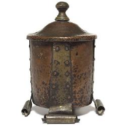 Benedict Studio covered vessel, cylindrical 