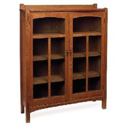 Limbert bookcase, #372, two arched doors