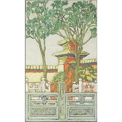 Bertha Lum woodblock