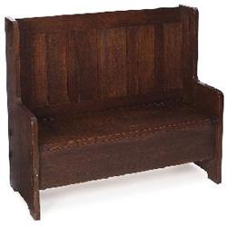 Good Gustav Stickley hall seat, #224