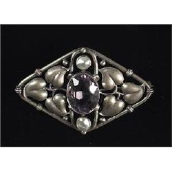 Secessionist brooch, horizontal diamond shape 