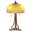 Image 1 : Roycroft lamp, hammered copper & Steuben shade