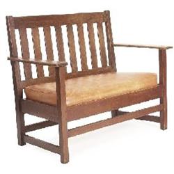 Limbert settee, eight vertical slats 