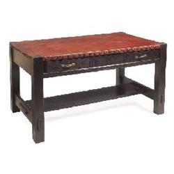 Gustav Stickley library table, two drawers 