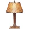Image 1 : Gustav Stickley lamp, #502, wood base with hammered copper