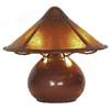 Image 1 :  Dirk Van Erp lamp, bulbous hammered copper