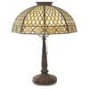 Image 1 : Handel lamp, caramel leaded glass shade