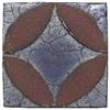 Image 1 : Grueby tile, brown, geometric design