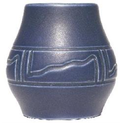 Rookwood vase blue matt