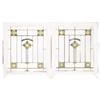 Image 1 : Prairie School windows, pair, geometric design