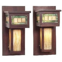 Good Prairie School sconces, pair