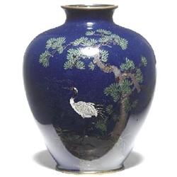 Cloisonné vase, bulbous 