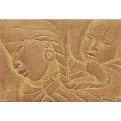 Arts & Crafts tile, terracotta 