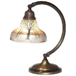 Jefferson piano lamp, reverse painted