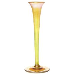 L.C. Tiffany vase, small slender form in gold favrile